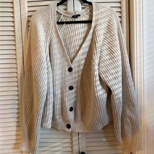 RAILS Overaized Cozy Cream Button-Up Sweater Cardigan